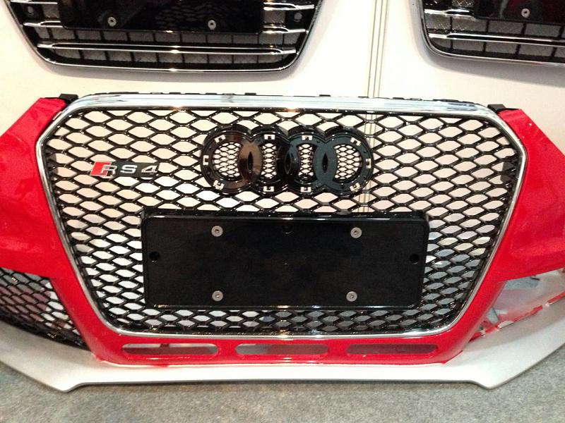 RS4 B8 style Front Center Grille for facelift A4 S4 B8 2012-image-1-.jpg