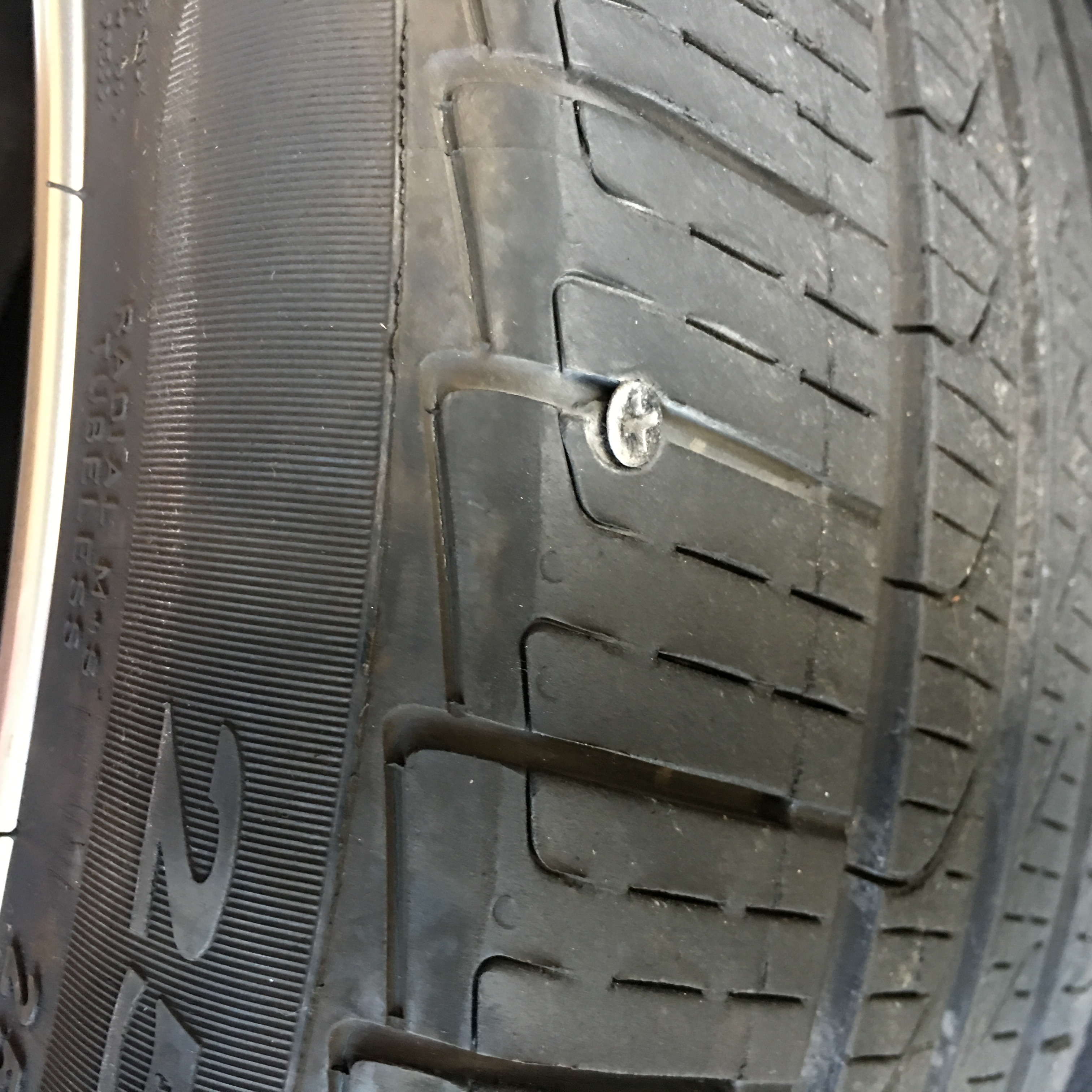 nail in tire- pic - G35Driver - Infiniti G35 & G37 Forum Discussion