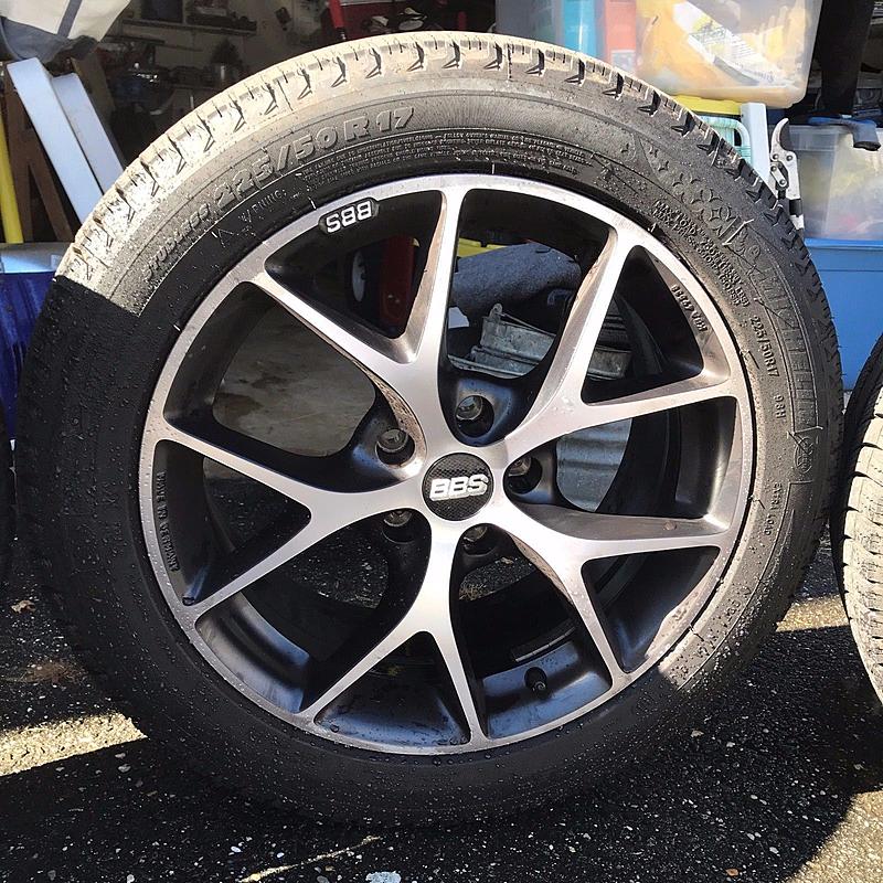 A3/S3 Winter Tire Set - Michelin X-Ice on BBS SR Wheels - 225/50R-17-image-1.jpg