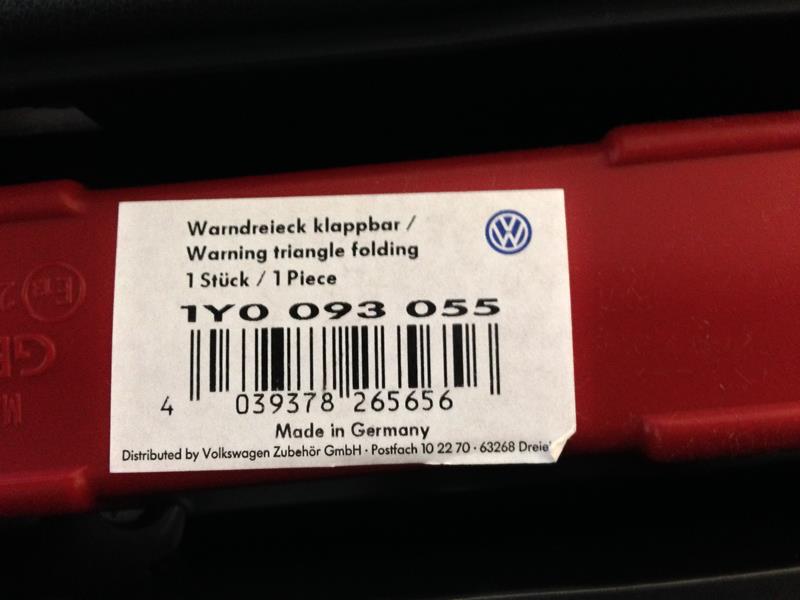 Warndreieck Safety Hazard Foldable Triangle German Auto Audi VW w/Case  Germany