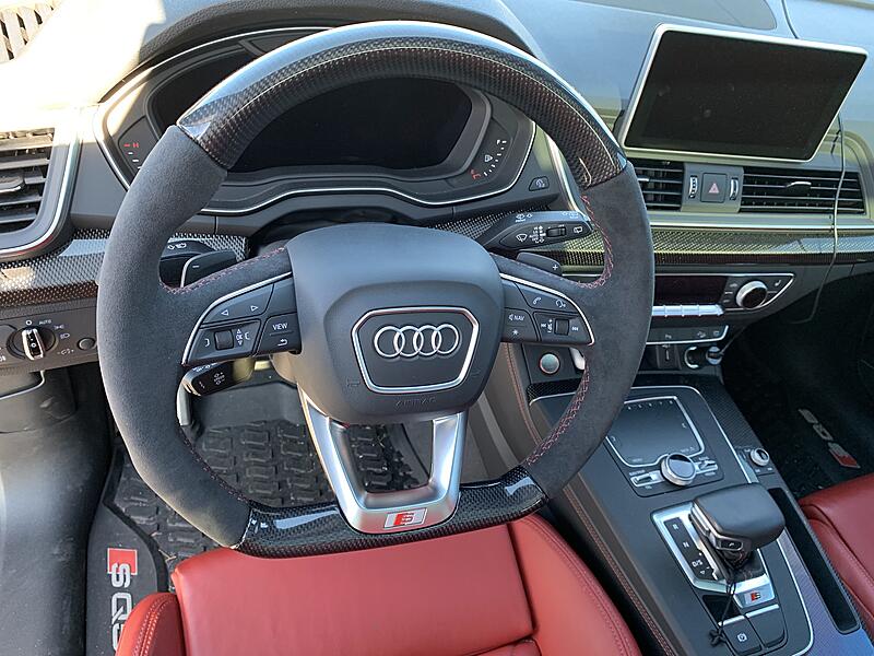 My 2018 SQ5 gets a Carbon Fiber/Alcantara Steering Wheel with Red Stitching! Pics!-bdfh1qn.jpg
