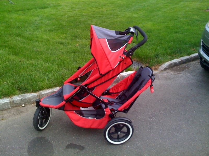double stroller with 3rd seat attachment