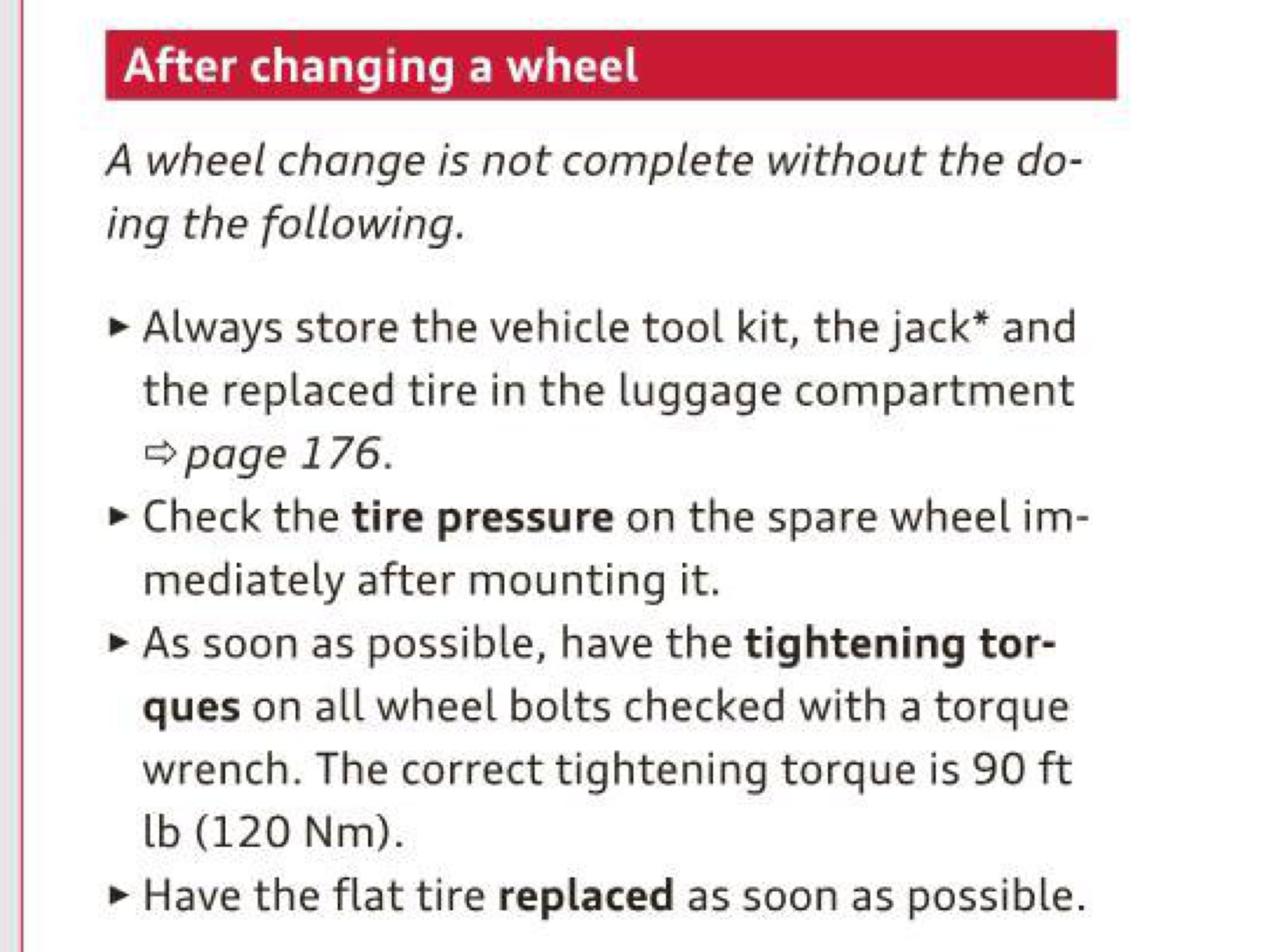 Wheel Nut Torque Chart 2014