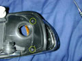 drilled holes from rear