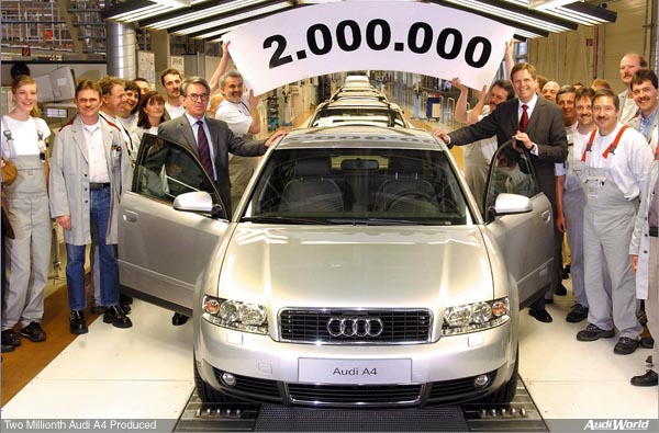 Production Landmark: Two Millionth Audi A4 Built in Ingolstadt