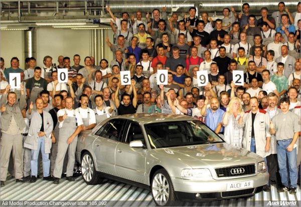 Audi A8 Number 105,092 Initiates Change of Generation