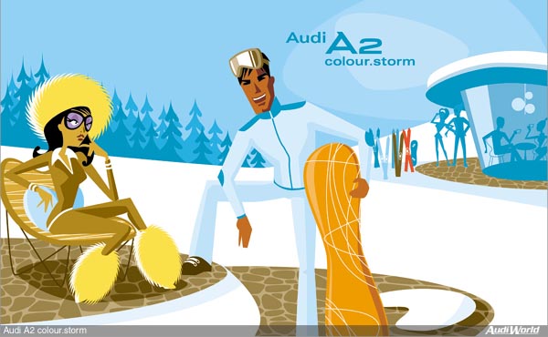 Lifestyle Campaign with the Audi A2 colour.storm