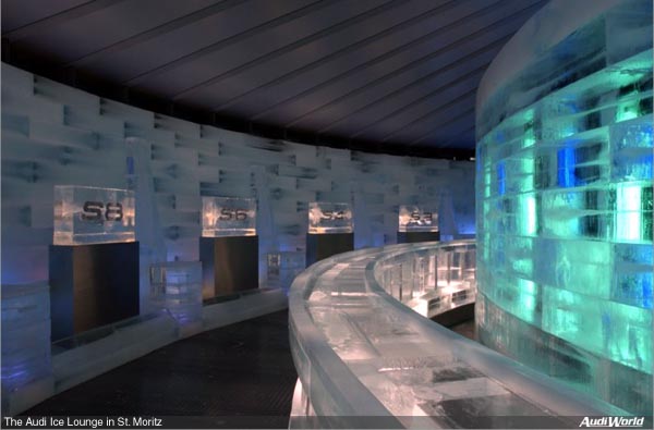 Spectacular, fascinating, unique - the Audi Ice Lounge in St. Moritz