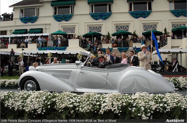 54th Pebble Beach Concours d'Elegance Names 1938 Horch 853A as 'Best of Show'