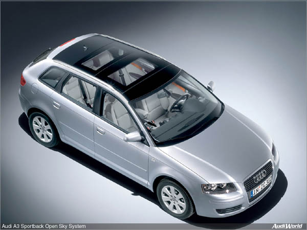 Audi A3 Sportback with Open Sky System