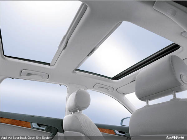 Audi A3 Sportback with Open Sky System