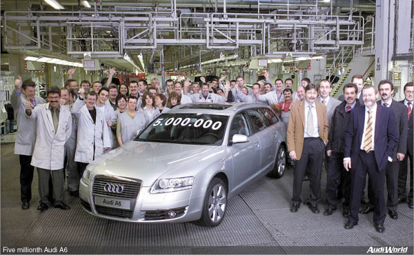 Five Millionth Audi A6 Leaves Production Line