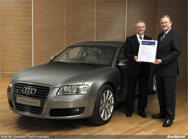 Audi A8: Excellent Theft Protection