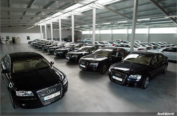 Fleet of 63 Audi A8 Cars on Valentine's Day