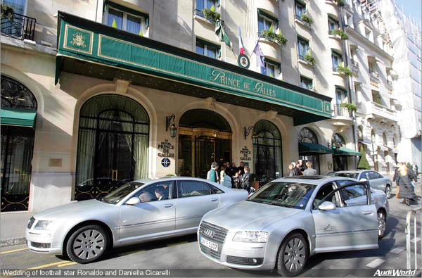 To the Wedding Party in Paris by Audi A8