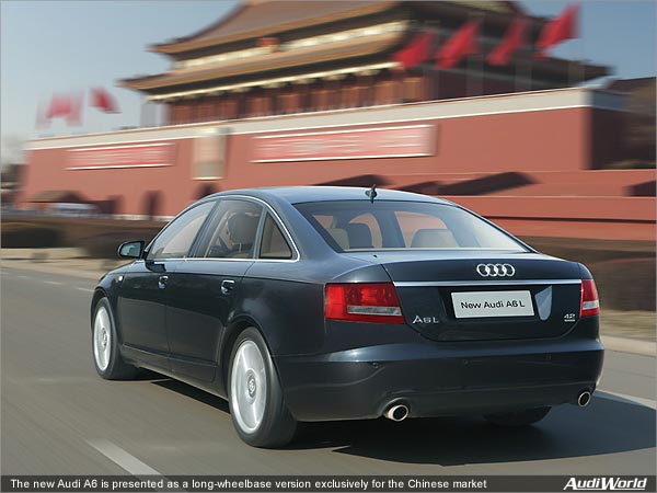 New Audi A6 Presented as a Long-Wheelbase Version Exclusively for China