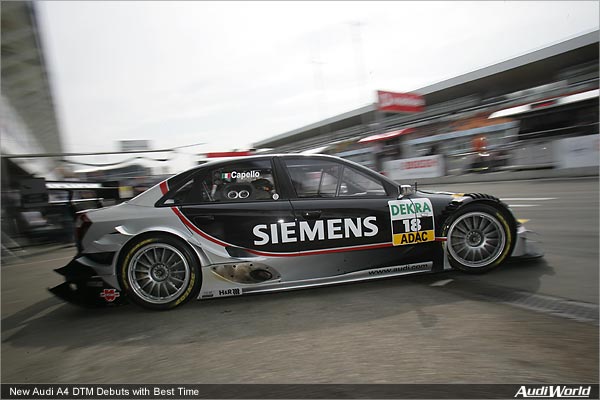 New Audi A4 DTM Debuts with Best Time
