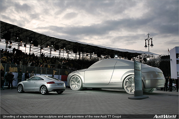 Unveiling of a Spectacular Car Sculpture and World Premiere of the New Audi TT Coupe