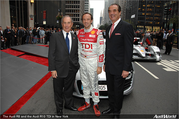 Audi of America and New York City Mayor Michael Bloomberg Unveil R8 Sports Car at New York City Audi Forum Grand Opening
