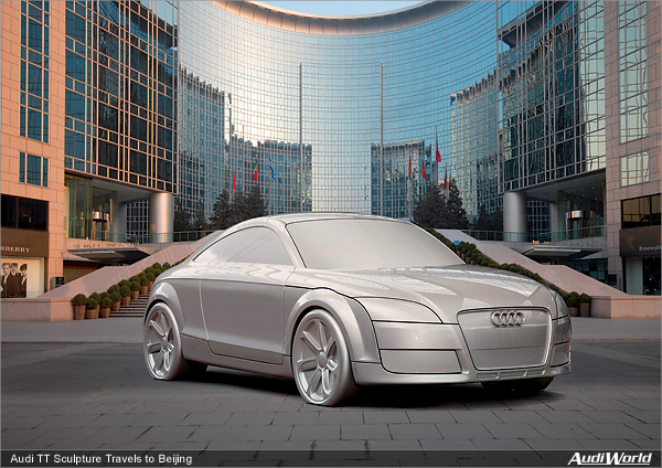 A Symbol of Dynamism: Audi TT Sculpture Travels to Beijing