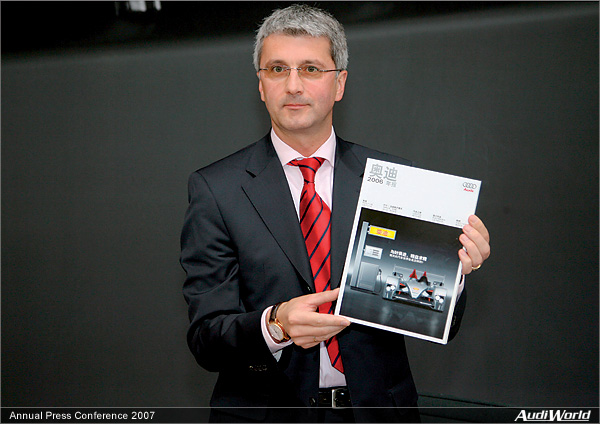 Rupert Stadler, Chairman of the Board of Management of AUDI AG Presentation at the Annual Press Conference 2007 - Part 1