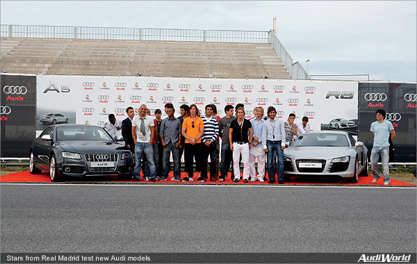 Stars from Real Madrid Test New Audi Models