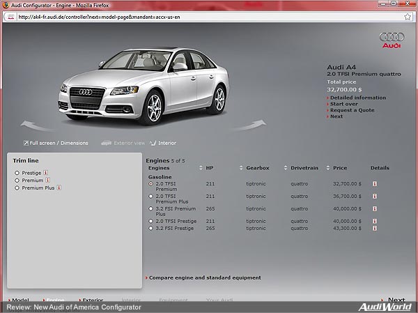 Review: New Audi of America Configurator