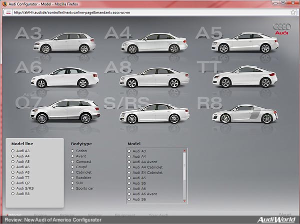 Review: New Audi of America Configurator