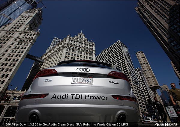 1,000 Miles Down...3,800 to Go.  Audi's Clean Diesel SUV Rolls Into Windy City on 30 MPG