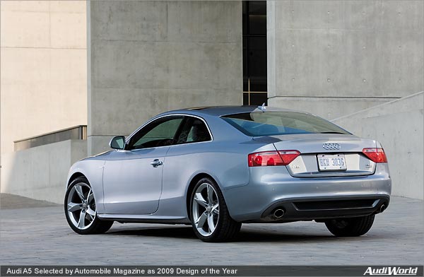 Audi A5 Selected by Automobile Magazine as 2009 Design of the Year