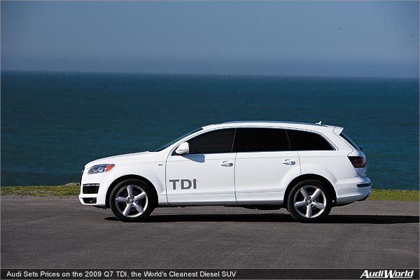 Audi Sets Prices on the 2009 Q7 TDI, the World's Cleanest Diesel SUV