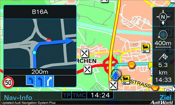 Updated Audi Navigation System Plus