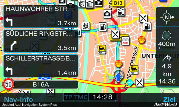 Updated Audi Navigation System Plus