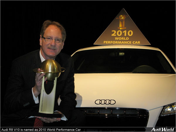 Audi R8 V10 is named as 2010 World Performance Car