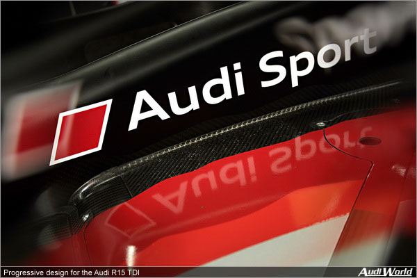 Progressive design for the Audi R15 TDI