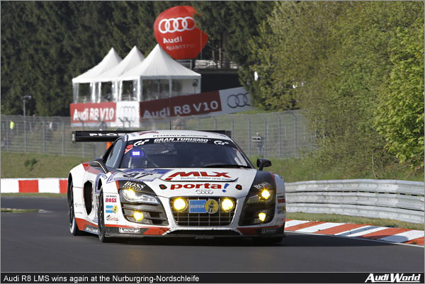 Audi R8 LMS wins again at the Nurburgring-Nordschleife