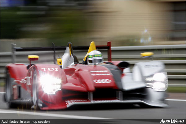 Audi fastest in warm-up session