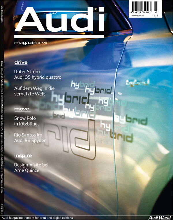 Audi Magazine: honors for print and digital editions