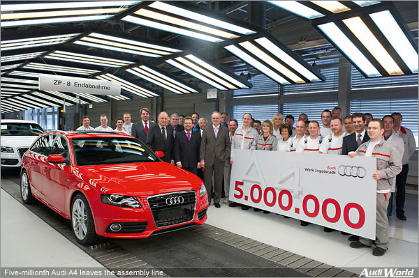 Five-millionth Audi A4 leaves the assembly line