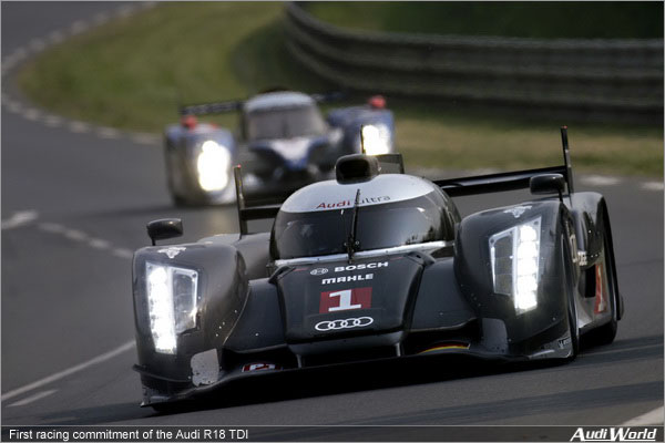 First racing commitment of the Audi R18 TDI