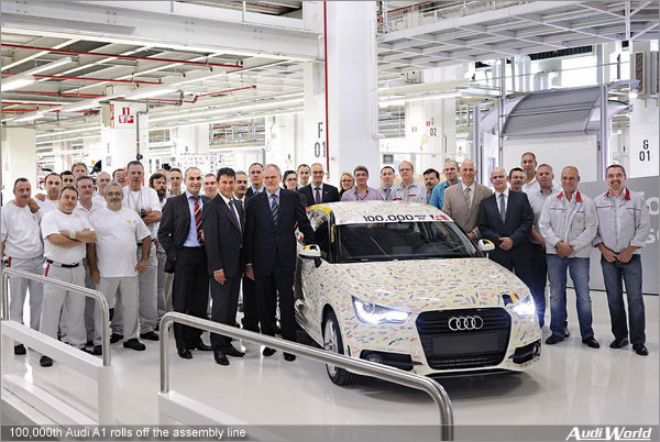 100,000th Audi A1 rolls off the assembly line