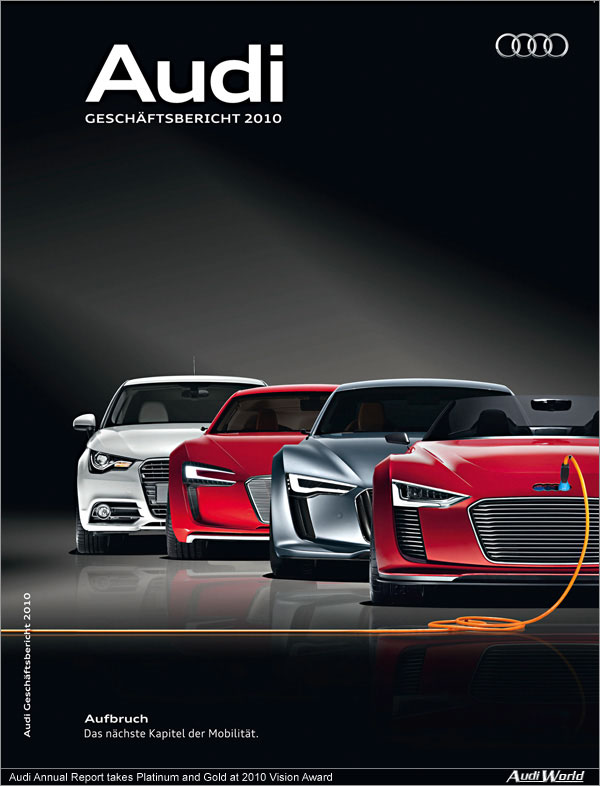 Audi Annual Report takes Platinum and Gold at 2010 Vision Award