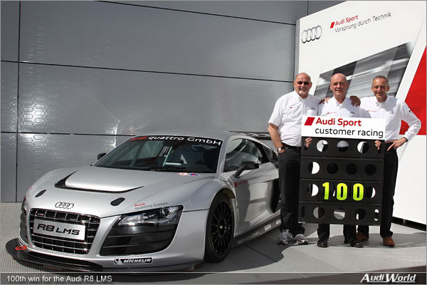 100th win for the Audi R8 LMS