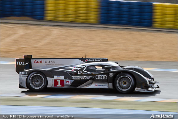 Audi R18 TDI to compete in record market China