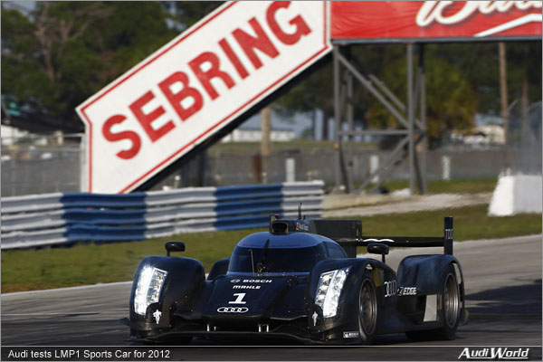 Audi tests LMP1 sports car for 2012