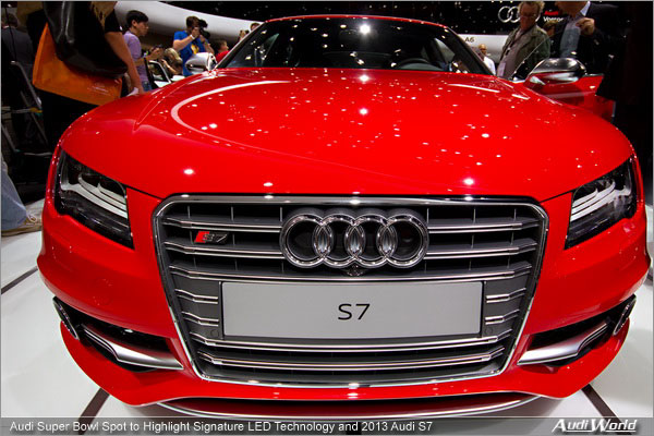 Audi Super Bowl Spot to Highlight Signature LED Technology and 2013 Audi S7