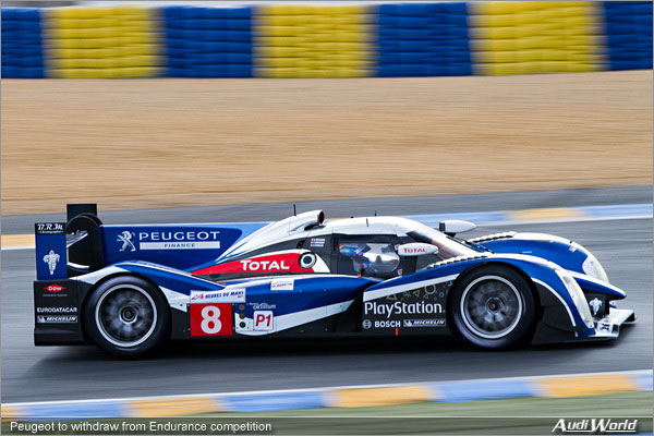 Peugeot to withdraw from Endurance competition