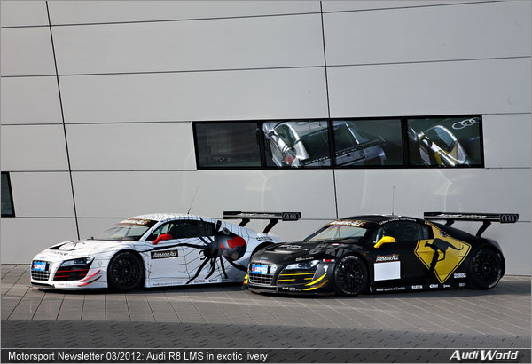 Motorsport Newsletter 03/2012: Audi R8 LMS in exotic   livery