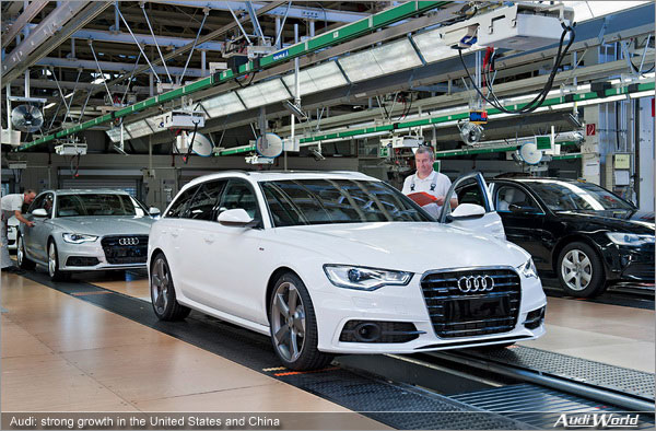 Audi: strong growth in the United States and China