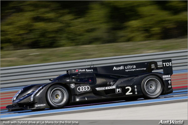Audi with hybrid drive at Le Mans for the first time